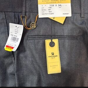 Stacy Adams Charcoal Classic Fit Trousers